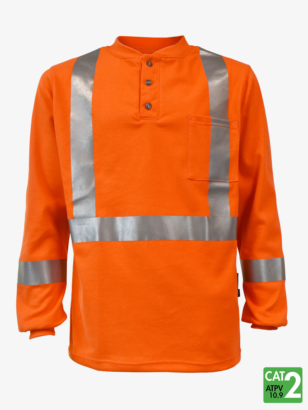 https://www.ifrworkwear.ca/wp-content/uploads/2021/09/Hi-Vis-Orange-Henley-Flame-Resistant-FR-Long-Sleeve-Shirt.jpg
